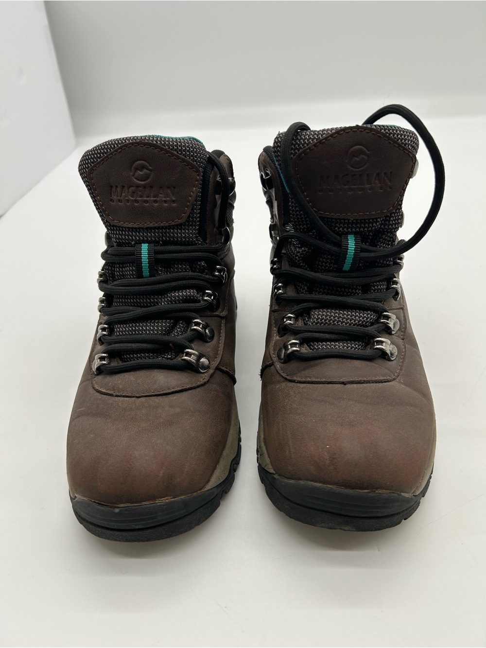 Magellan Outdoors Women’s Huron III Brown Leather Hiking Boots size 6B
